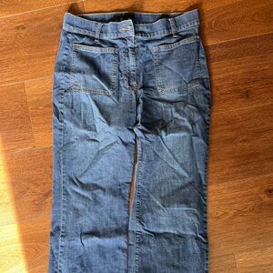 J. Crew high-rise kickout jean with sailor pockets in drapey denim